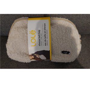 Lolë Cream Sherpa Belt Waist Bag